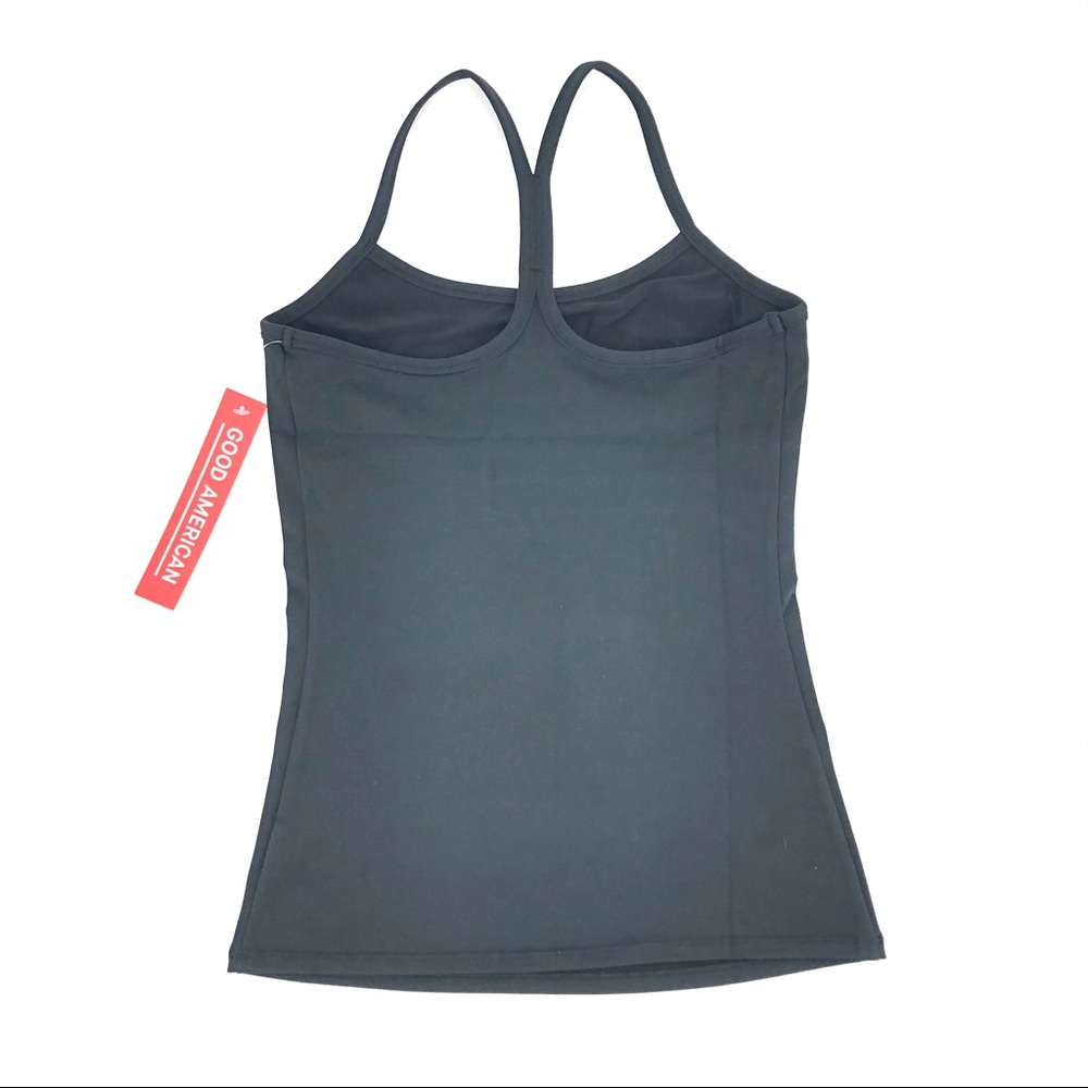 Good American Performance Black Racerback Tank Top - Picture 3 of 7